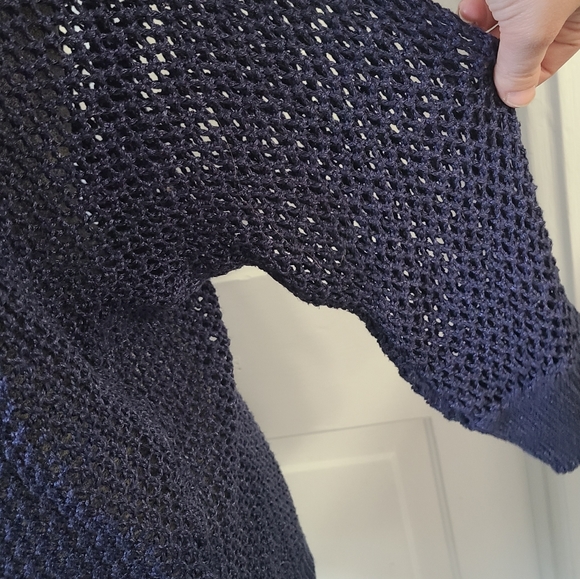 Open Knit 3/4 Sweater - Picture 3 of 9